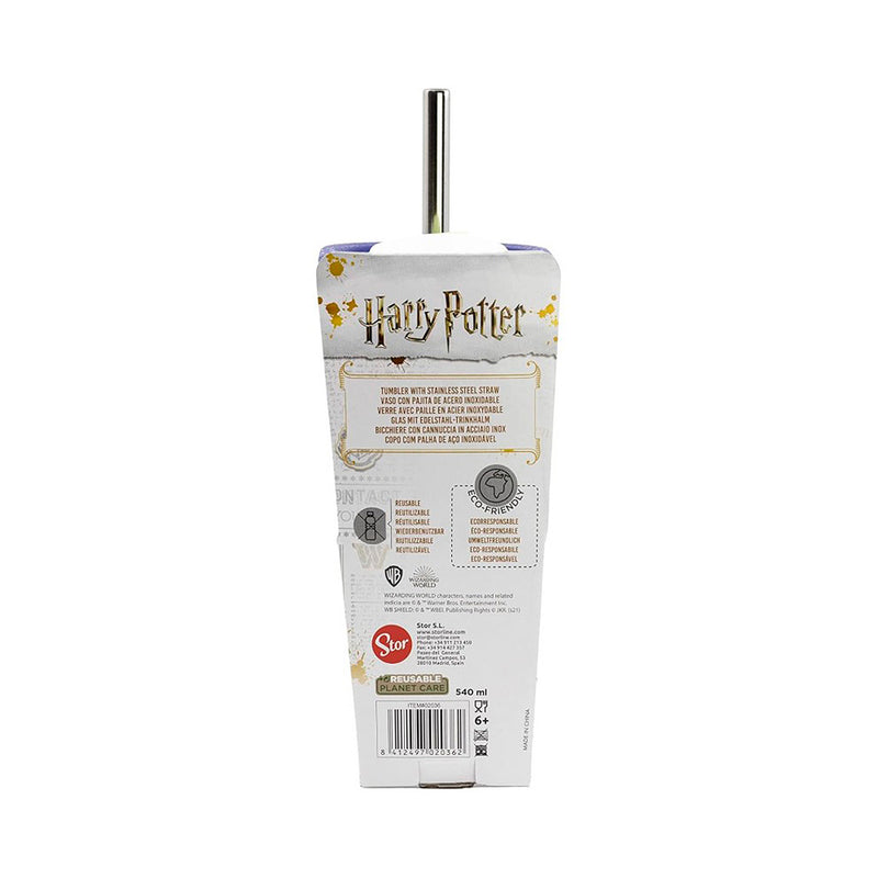 COPO COM CANUDO STOR WIZARDING WORLD HARRY POTTER 02036 540ML