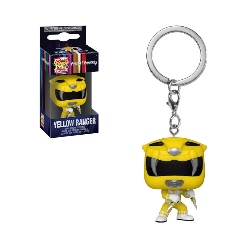 CHAVEIRO FUNKO POP POWER RANGERS YELLOW RANGER