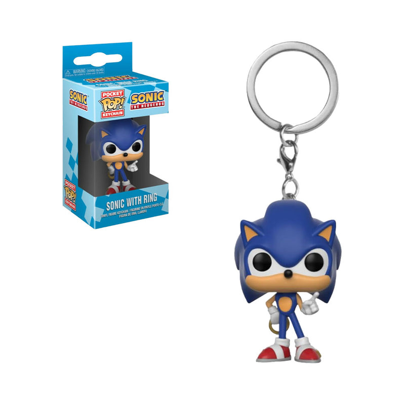 CHAVEIRO FUNKO POP SONIC THE HEDGEHOG SONIC WITH RING